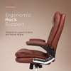 Kepler Brooks Kingsbury Premium Leatherette Office Desk Chair in Tan Colour