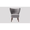 Fitz Accent chair Velvet in Grey Color
