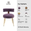 Swizzy Solid Wood Accent Chair in Purple Colour
