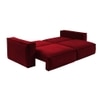 Skult 3 Pull Out Sofa Cum Bed In Maroon Colour
