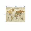 Truss Brown Beige World Map Canvas Wall Prints Canvas Wall Prints Set of 2 Multicolor Matte