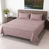 Maroon Shade Floral Cotton 400 Tc Flat Super King Bed Size Sheet With 2 Pillow Cover