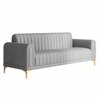 Josbert Velvet 3 Seater Sofa In Grey Colour