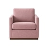 Bobby Boucle Fabric Lounge Chair in Pink Colour