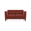 Lewis 2 Seater Fabric Sofa In Dark Coral Colour