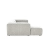 Elegantedge Wood Right Aligned 3-Seater With Upholstery Non Storage Sofa In Grey Colour