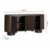Vetex Solid Mango Wood Sideboard with 4 Drawer in Dark Finish