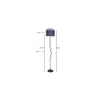 Hugo Maroon Natural Fiber Floor Lamp with Black Iron Base