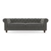Winchester Sofa Set (Colour : Ash Grey Velvet , Seater : 3+2+1)