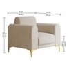 Veniza Velvet 1 Seater Sofa In Cream Colour