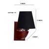 Devansh Solid Wood Electric Wall Light in Black Colour with Black Shade Count of 1 Light