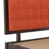 Florence Bed Solid Wood Queen Size Bed In Mahogany Finish & Lava Colour