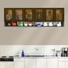 Aluminium Black Profile 6 Tinted Glass Handless Shutter  In Slate Grey Finish