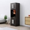 Hexa Red Crockery Unit Multipurpose Wooden Storage Cabinet in Flower Wenge Colour