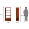 Vector Solid Wood Bookshelf in Teak Finish