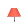 Everly Orange Fabric Floor Lamp with Black Iron Base