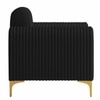 Veniza Velvet 1 Seater Sofa In Black Colour