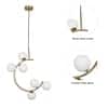 Gloster Contemporary White Glass Premium Ball Chandelier