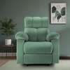 Helios Motorised Recliner Chair for  Premium Soft Suede Fabric 1 Seater Chair - Green