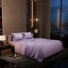 Stoa Paris Satin Bedsheet King Size with 2 Pillow Covers heet King Night Lilac