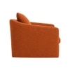 Oxford Boucle Fabric Lounge Chair in Orange Colour