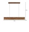 Synergy 36 Brown Solid Wood Single Hanging Light