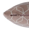 Trellis Blush Pink  And Natural Cotton Pillow Cover 12X20 Inches