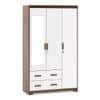 Miller 3 Door 2 Drawers Wardrobe With Mirror and Lock in Two Tone Finish