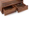 Zephyr Rectangular Solid Wood Coffee Table In Teak Finish