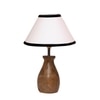 Devansh Multicolor Cotton Table Lamp With  Wood Natural Base (10X12.5 Inches)-31
