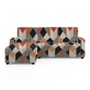 Left Aligned 2 Seater Left Aligned Chaise Multicheck Sofa Cover
