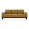 Granada Essential 3 Seater Fabric Sofa In Ochre