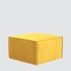 Abigail Blue Velvet Pouffe With Golden Legs