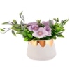 Enchanting Artificial Purple Bloom In White Planter