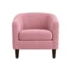 Daviana Boucle Fabric Lounge Chair in Pink Colour