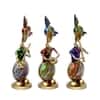 Desert Art Metal Handpainted Sardar Musician Showpiece Set of 3