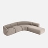 Zenliving Wood Left Aligned 3-Seater With Upholstery Non Storage Sofa In Beige Colour