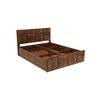 Sunburst Ratan Solid Wood Queen Size Storage Bed