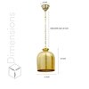 Yoko Brass Finish Hammered Metal Pendants Light