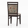 Alaine Dining Chair in Calico Floral Retreat and Pony Beige Non-Printed Seat with Mahogany Finish