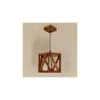 Symmetric Brown Solid Wood Single Hanging Light