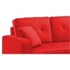 Jacob Solid Wood Sofa cum Bed in Red