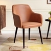Owen Lounge Chair in Tan Leatherette