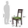 Brighton Zella Solid Wood 4 Seater Dining Table With Set Of 4 Chairs (Colour- Avocado Green , Finish- Mahogany)