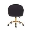 Doe Buck Aurora Modern Black Luxury Velvet Office Chair