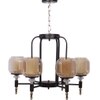 Eliante 6-Light Mild Steel Chandelier, Modern Ceiling Lighting Fixture For Living Room Or Dining Room