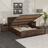 Shashi Sheesham Wood King Size Bed In Provincial Teak Finish With Hydraulic Storage (72 x 78 inches)