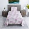 White Floral Cotton 400 Tc Flat Single Bed Size Bedsheet Wit 1 Pillow Cover