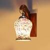 Devansh Solid Wood Electric Wall Light in Brown Colour with Multi Shade Count of 1 Light
