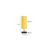 Wesley Yellow cotton table lamp with brown wood base
